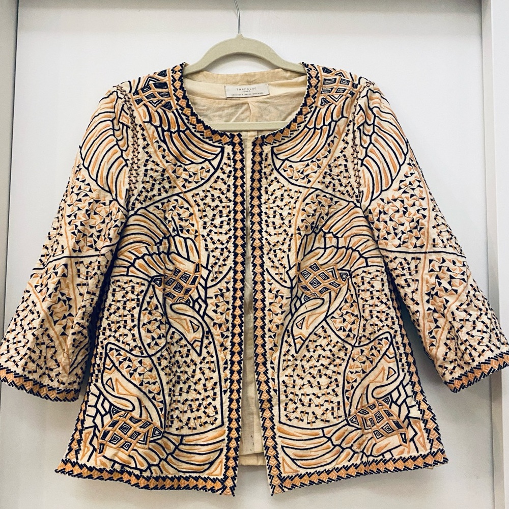 Zara Embroidered cropped jacket